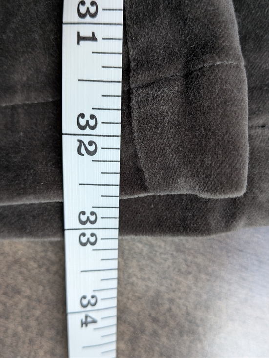 Garnet Hill Velvet Pants Size 14 Long Gray Straight Leg Stretch Trousers - Picture 10 of 13